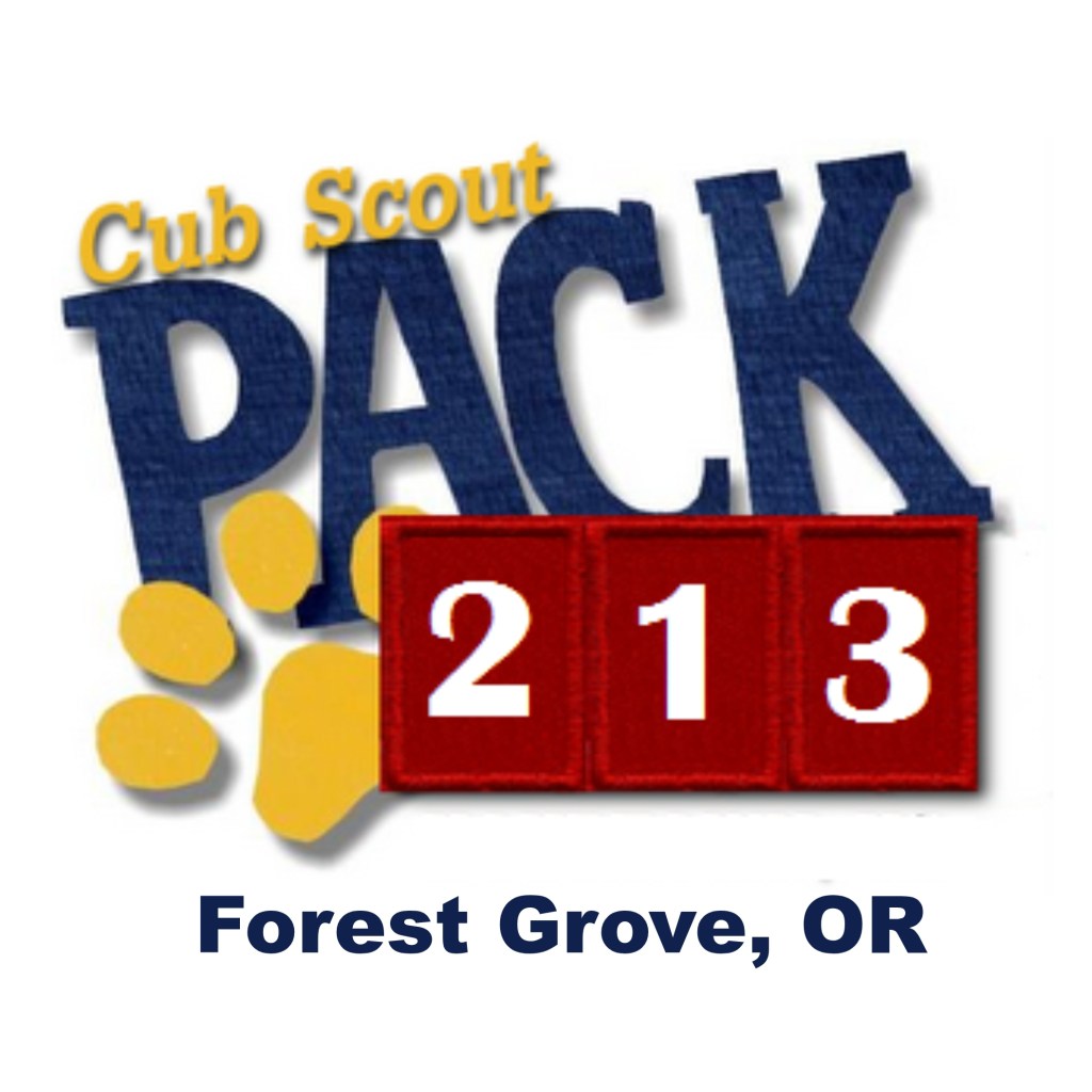 Logo for Cub Scout Pack 213 Forest Grove, Oregon